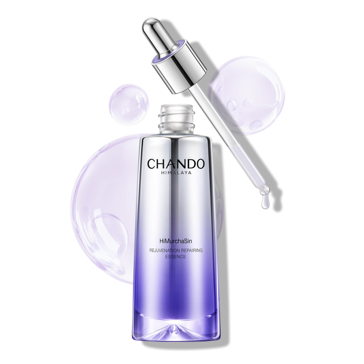 CHANDO HIMALAYA Advanced Repair Serum bottle promoting renewal for firmer, more radiant skin.
