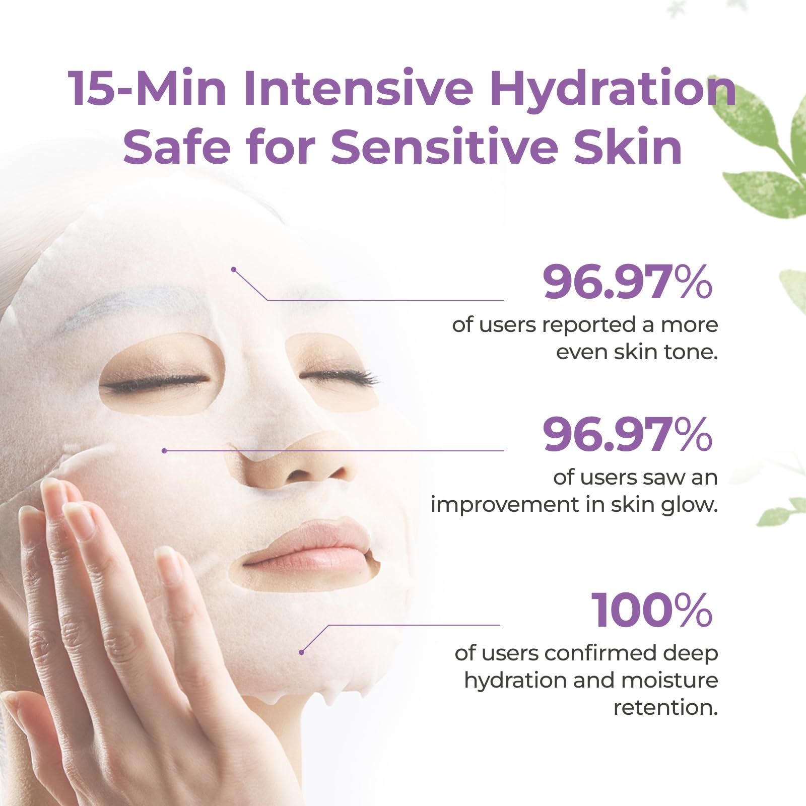 CHANDO HIMALAYA Gentiana Sheet Mask packaging highlights fragrance-free, gentle formula.