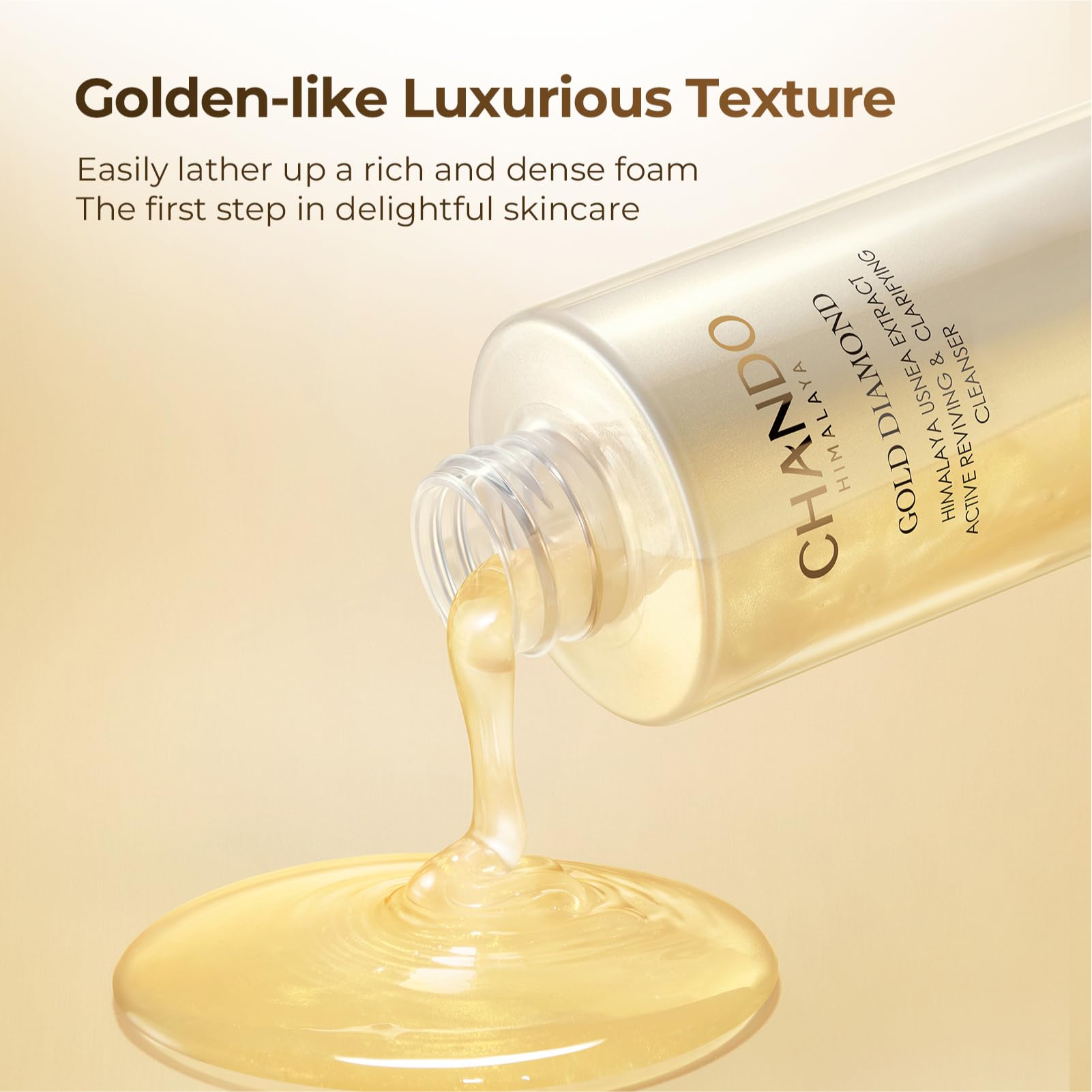CHANDO HIMALAYA Gold Diamond Cleanser face massage ritual for refreshed skin