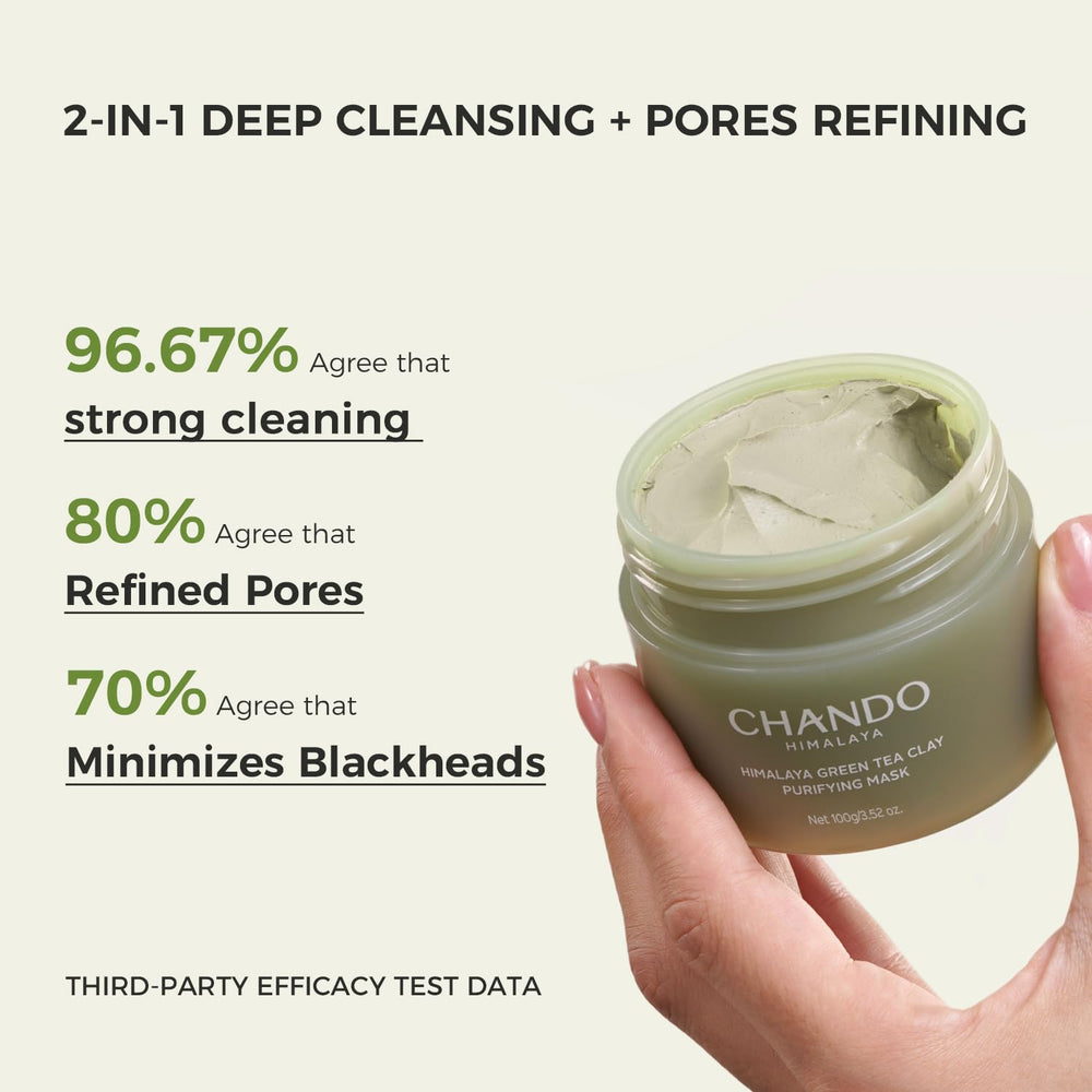 CHANDO HIMALAYA Green Tea Powder close-up highlighting antioxidants
