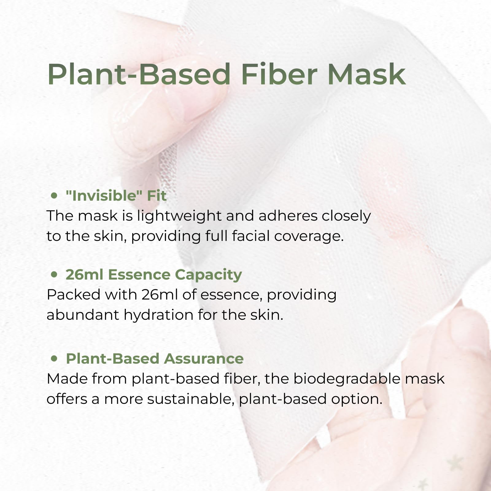 CHANDO HIMALAYA Thamnolia mask essence application demonstrates rich 26ml coverage per sheet.