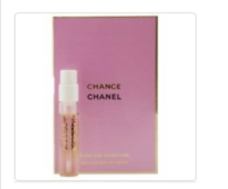 Chanel Chance mini eau de parfum vial on card for portable scent touch-ups