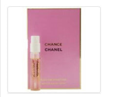 Chanel Chance mini eau de parfum vial on card for portable scent touch-ups