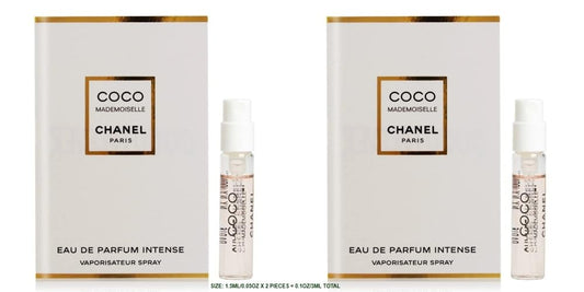 CHANEL Coco Mademoiselle Intense vials pair for convenient sampling and travel.