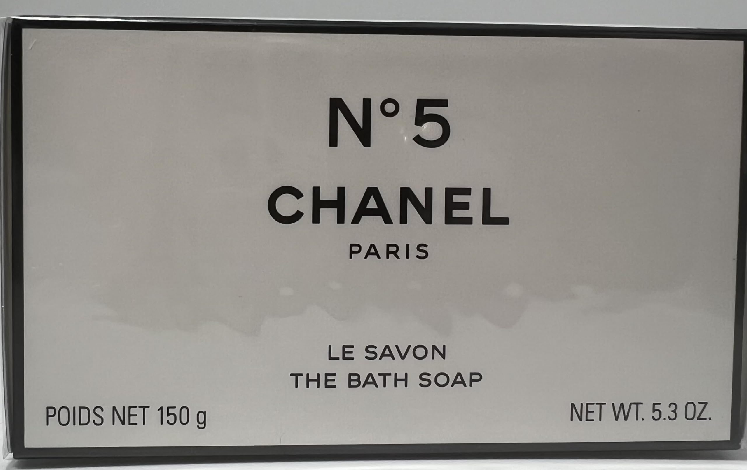 Chanel No 5 bath soap gift box suggests elegant gifting option.