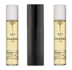 Chanel No. 5 refill bottles provide convenient, refillable luxury for daily wear.
