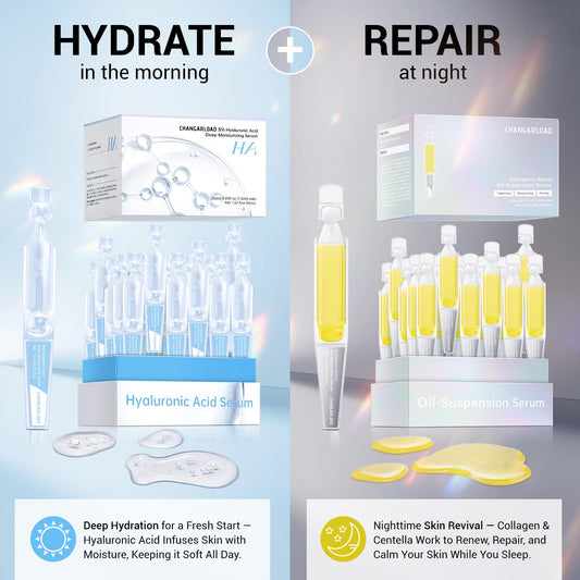 Changarload Emergency Repair Oil Serum bottle supports quick moisture and skin resilience.