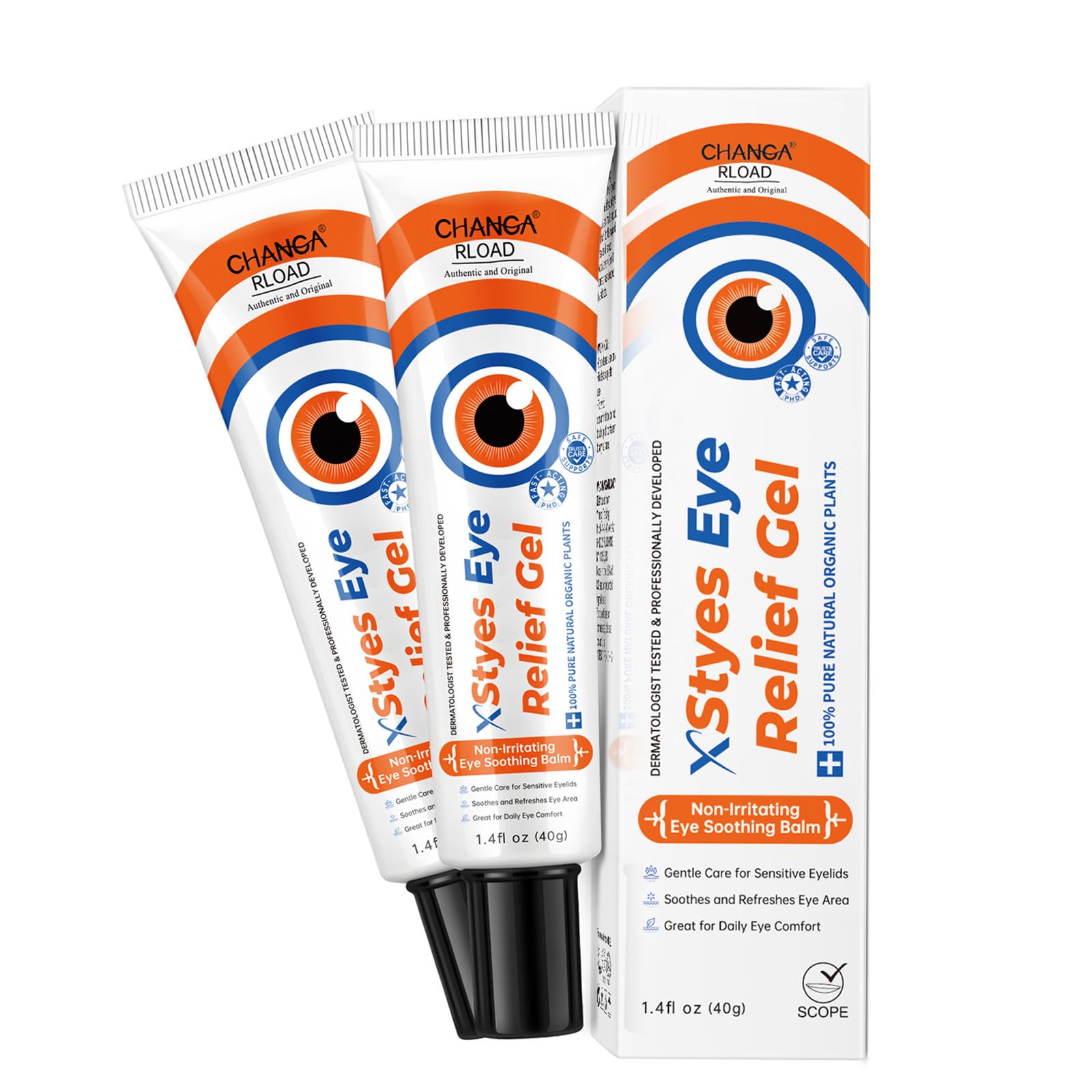 CHANGARLOAD stye relief gel with tea tree oil for soothing eyelid comfort.