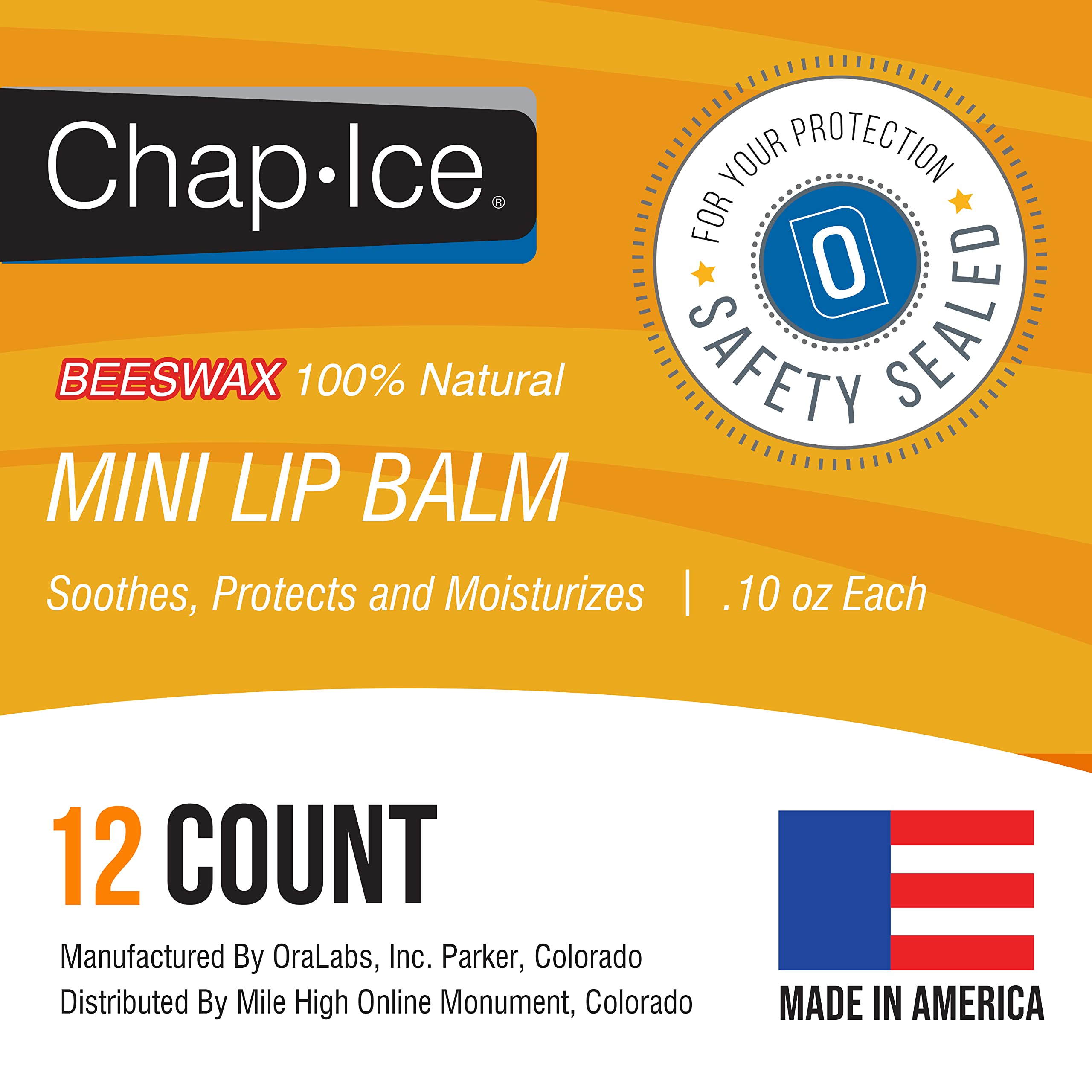 Chap-Ice lip balm application close-up showing smooth coverage.
