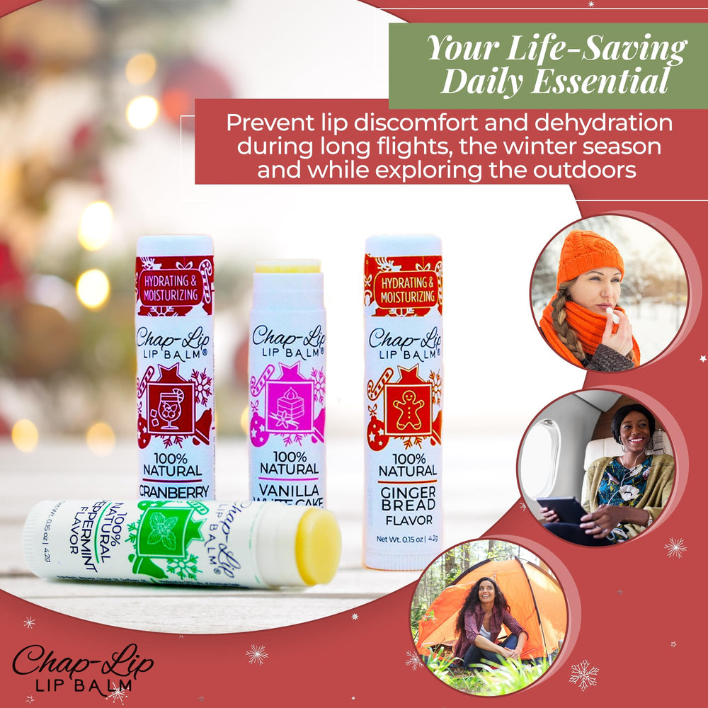 Chap-Lip lip balm gift box on display, ideal for seasonal gifting.