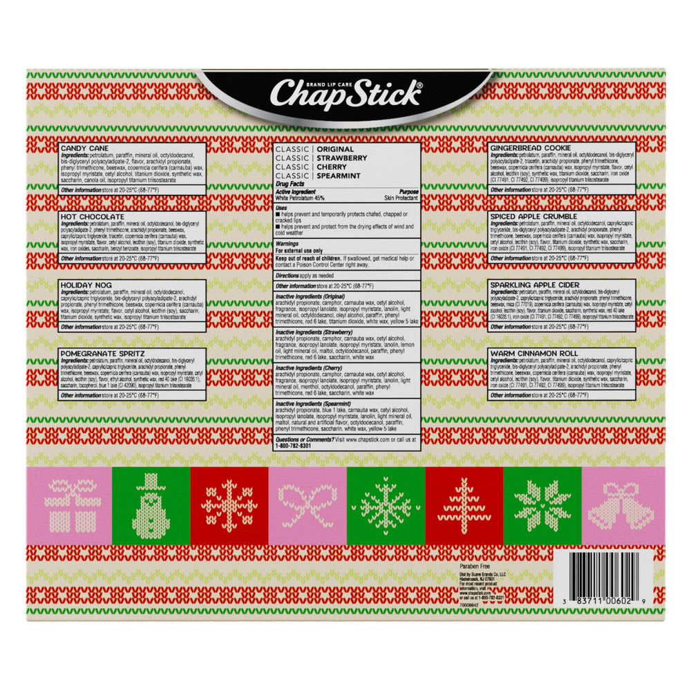 ChapStick Hot Chocolate flavor balm offers cozy winter hydration.