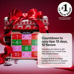 ChapStick twelve-flavor collection showcases classic and holiday balms for lips.