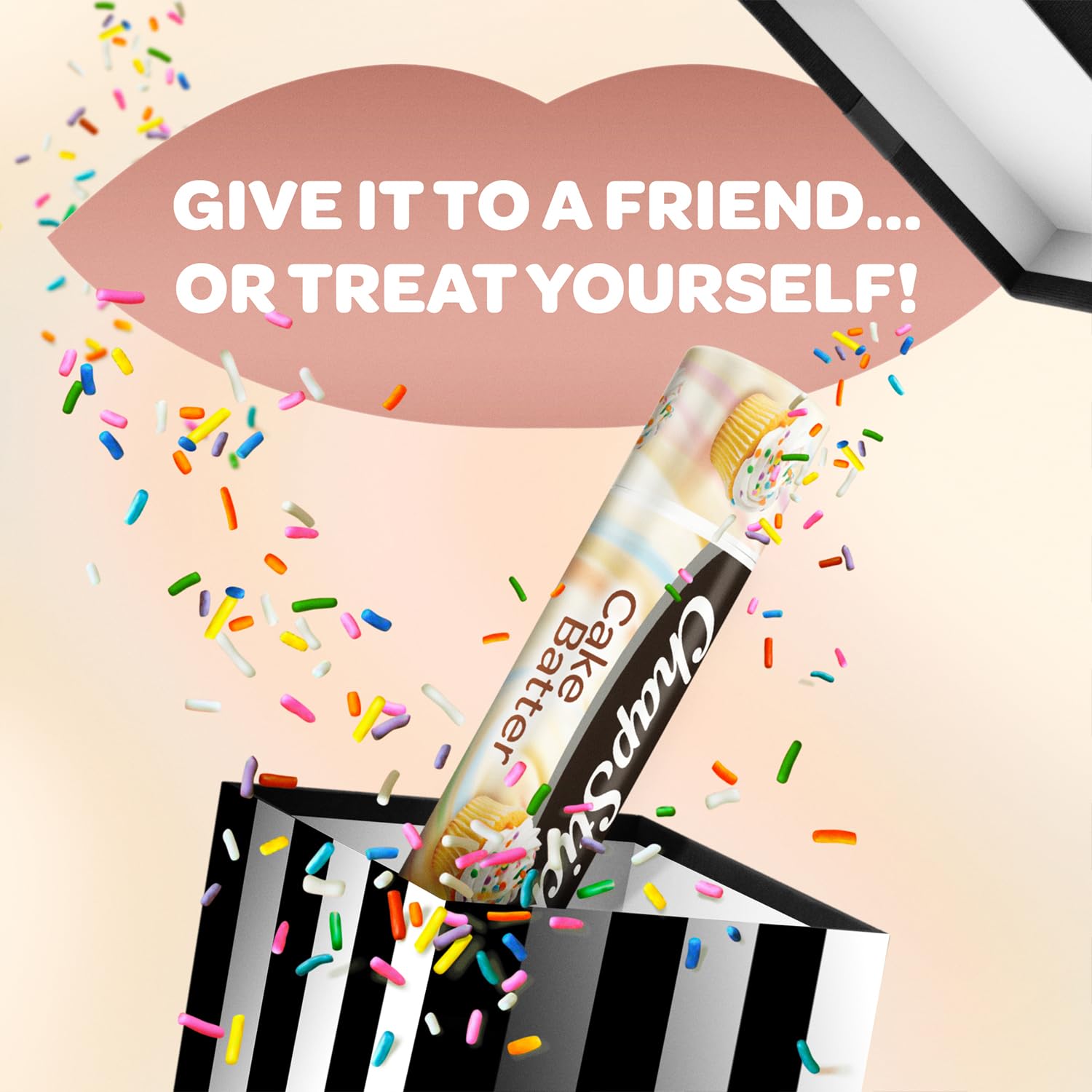 Soft creamy texture of ChapStick Cake Batter visible on swatch