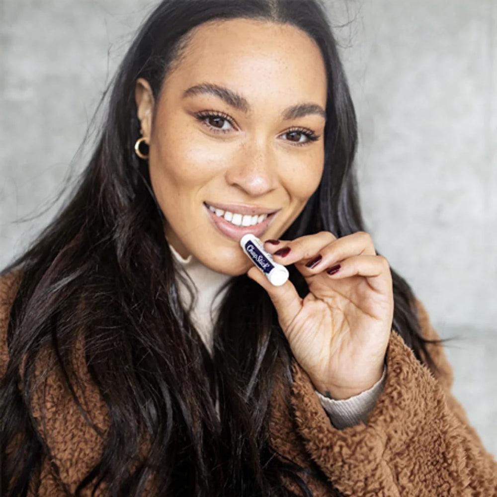 ChapStick Minty Delight tube, smooth glide for dry lips.
