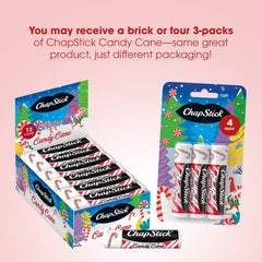 ChapStick Candy Cane bulk sticks arranged in a display.