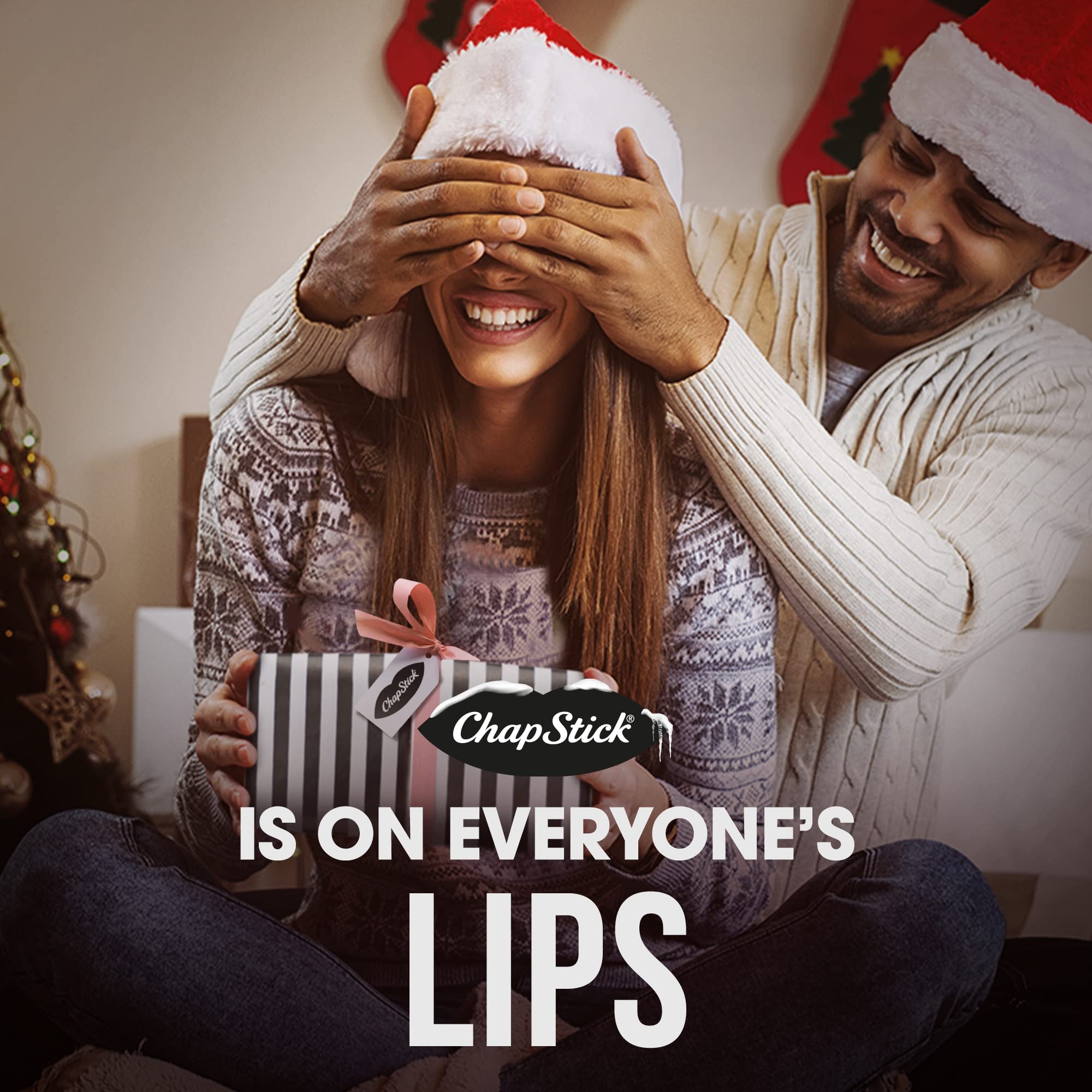 ChapStick Candy Cane flavor lip balm with refreshing peppermint aroma