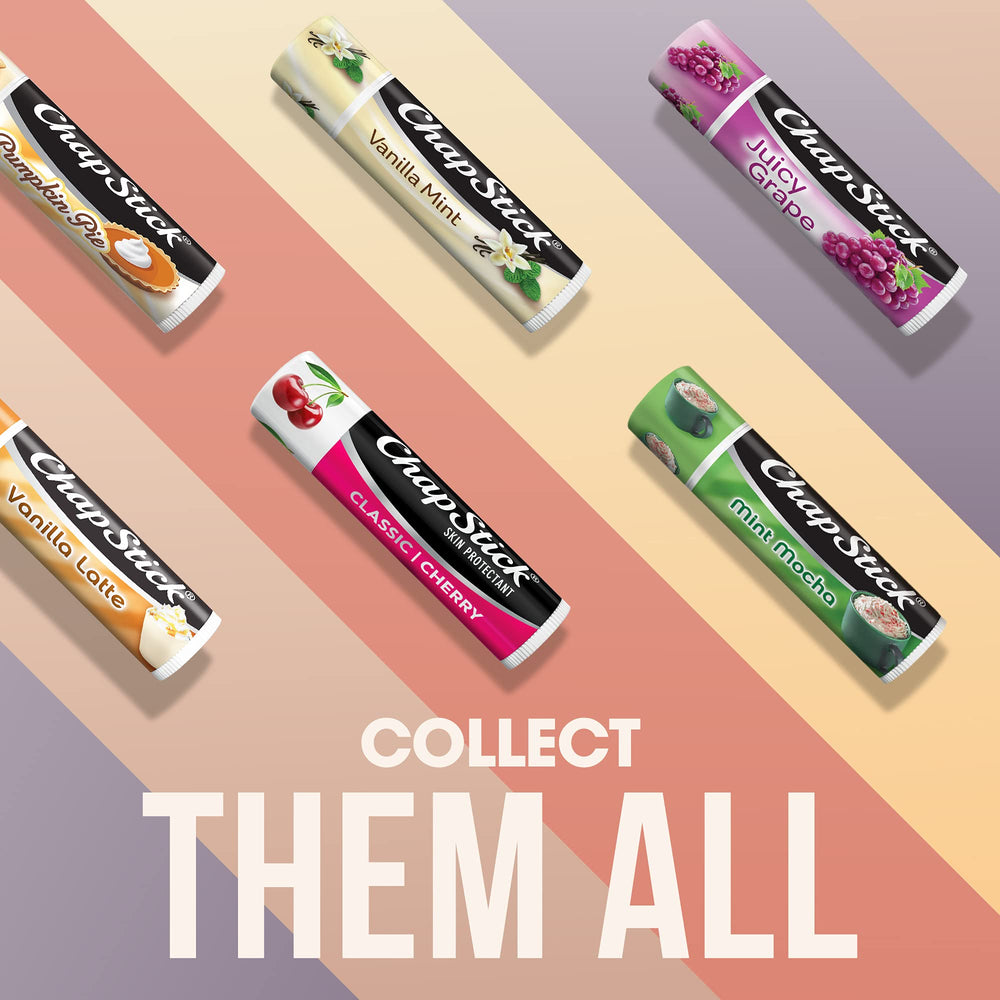 ChapStick Classic Cherry balm delivers a light, non-greasy glide.