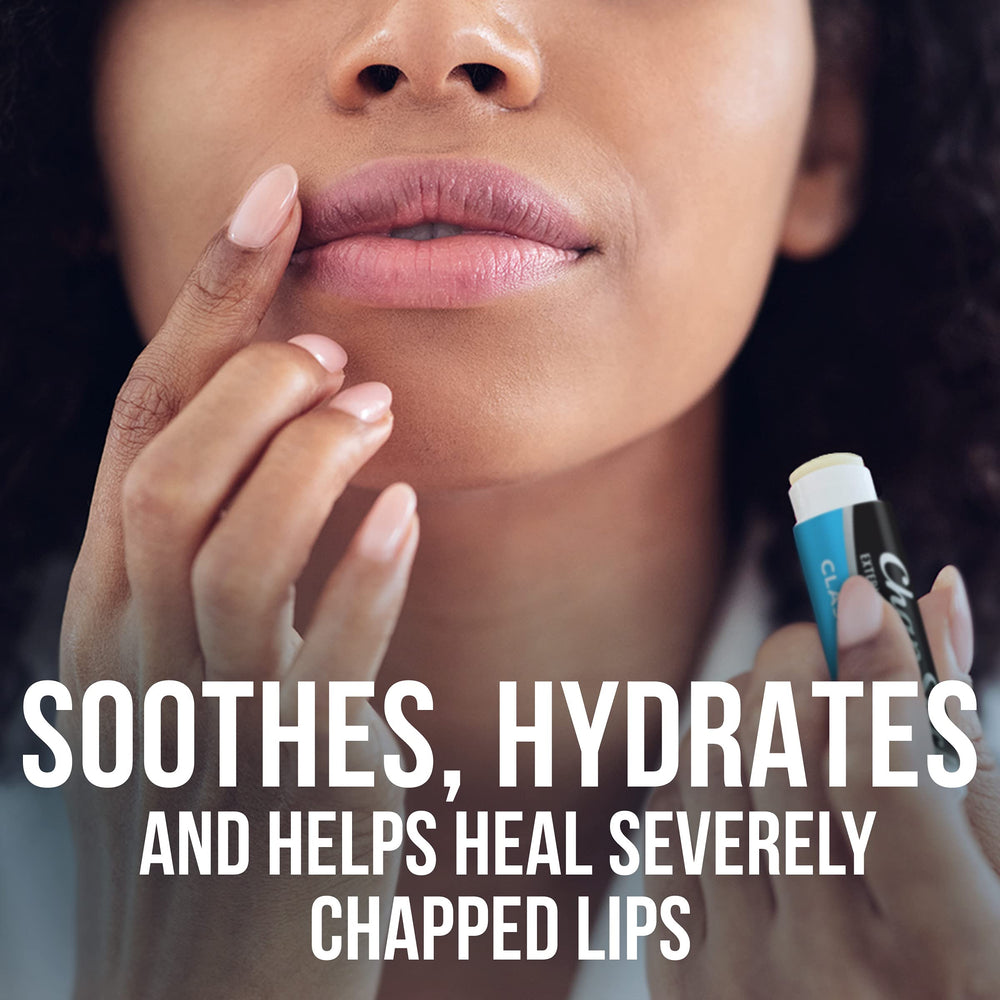 ChapStick Classic spearmint packaging shows portable lip care on the go.