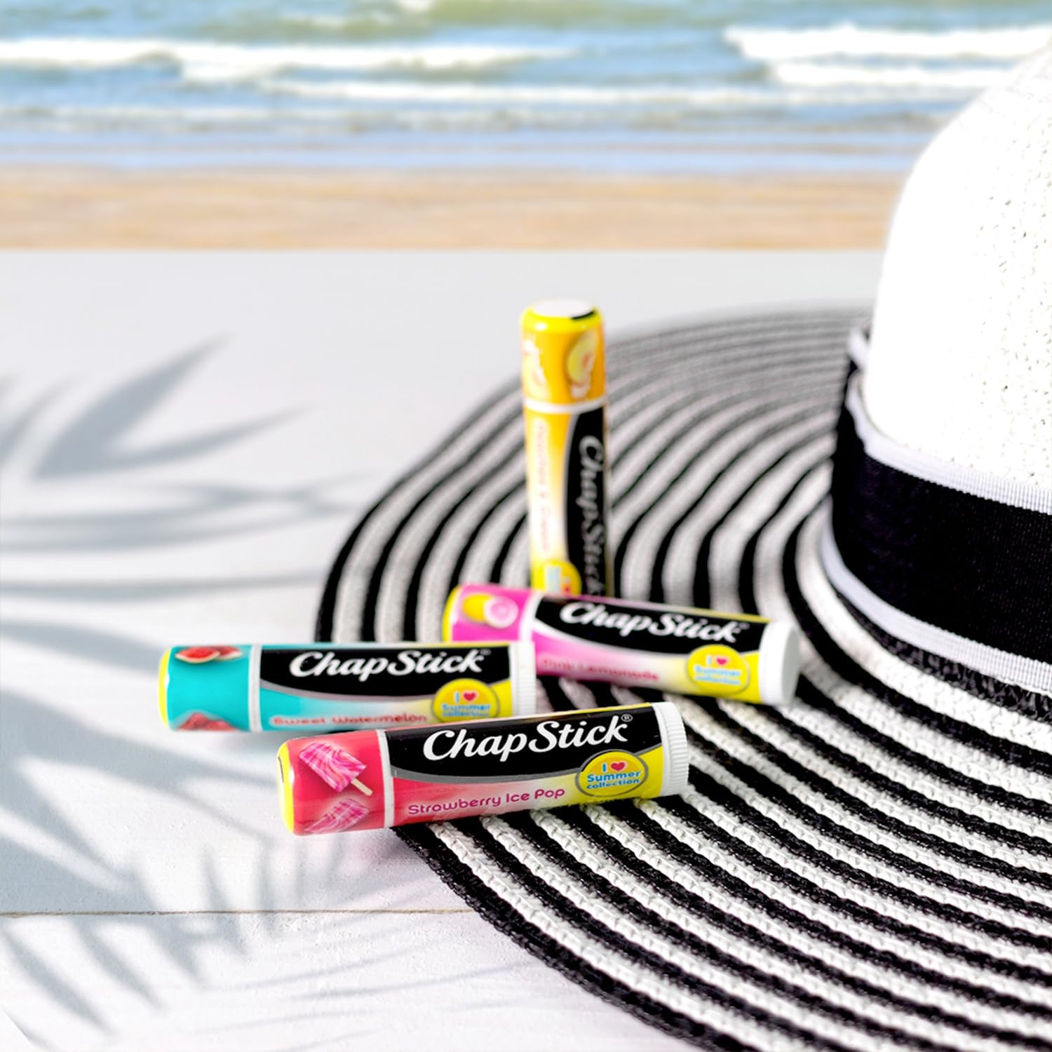 ChapStick Lip Moisturizer Strawberry Ice Pop label highlights paraben-free formulation