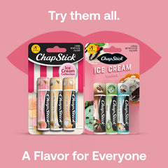 ChapStick mint-chocolate-chip tube provides cooling lip relief.