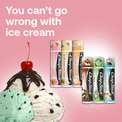 ChapStick strawberry-gelato tube adds fruity scent and comfort.