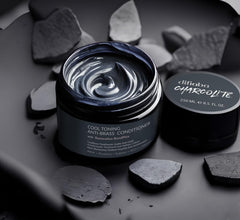 Charcolite anti-brass-toning visual highlights cooler blonde results.