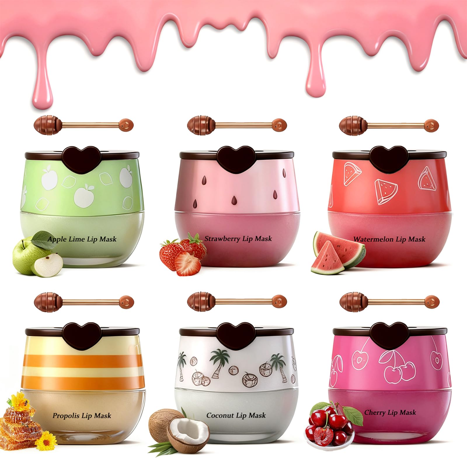 Charm Kiss bee lip balm honey pot strawberry for deep hydration