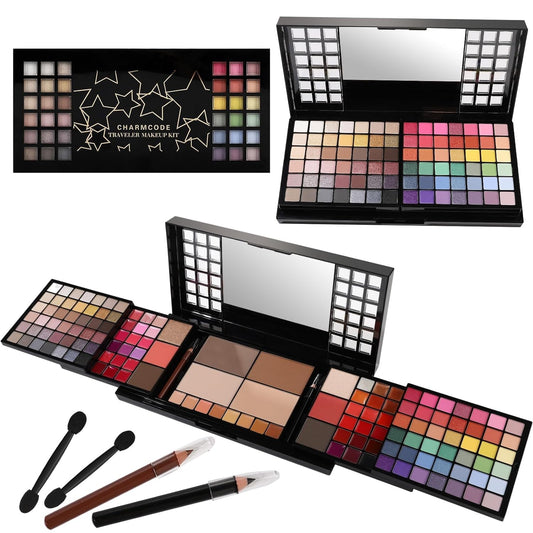CHARMCODE all-in-one makeup kit travel case showcases compact, portable design for on-the-go beauty.