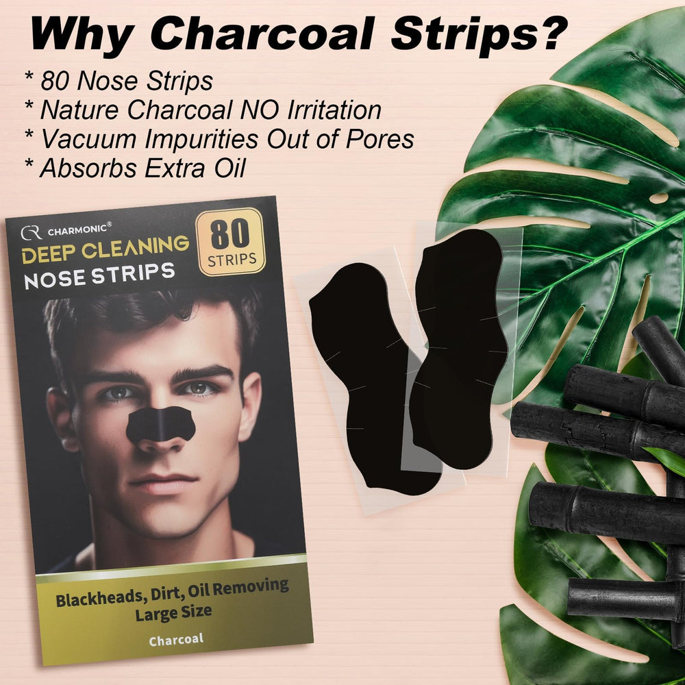 Charmonic nose strip peeling off to reveal cleaner pores.