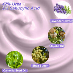 Charmonic urea cream being dispensed shows easy application and quick absorption