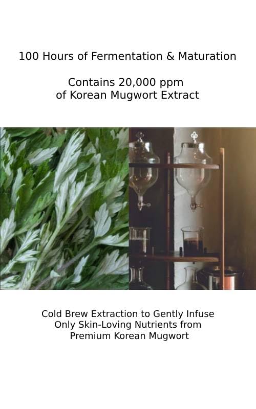 CHARMZONE Mugwort Cream ingredient mugwort extract on label detail.