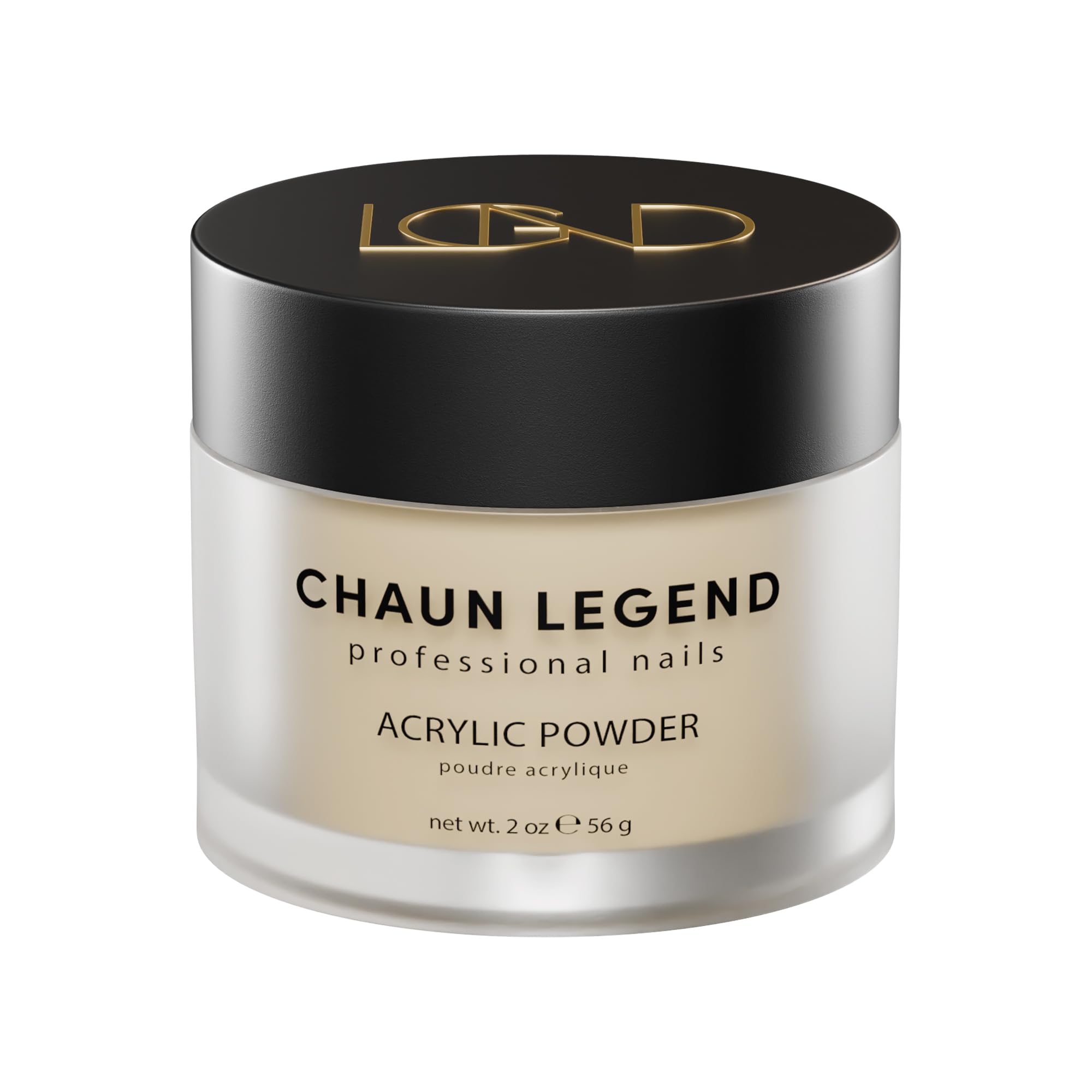 Chaun Legend acrylic powder 2oz bubble-free jar ready for long-lasting nails