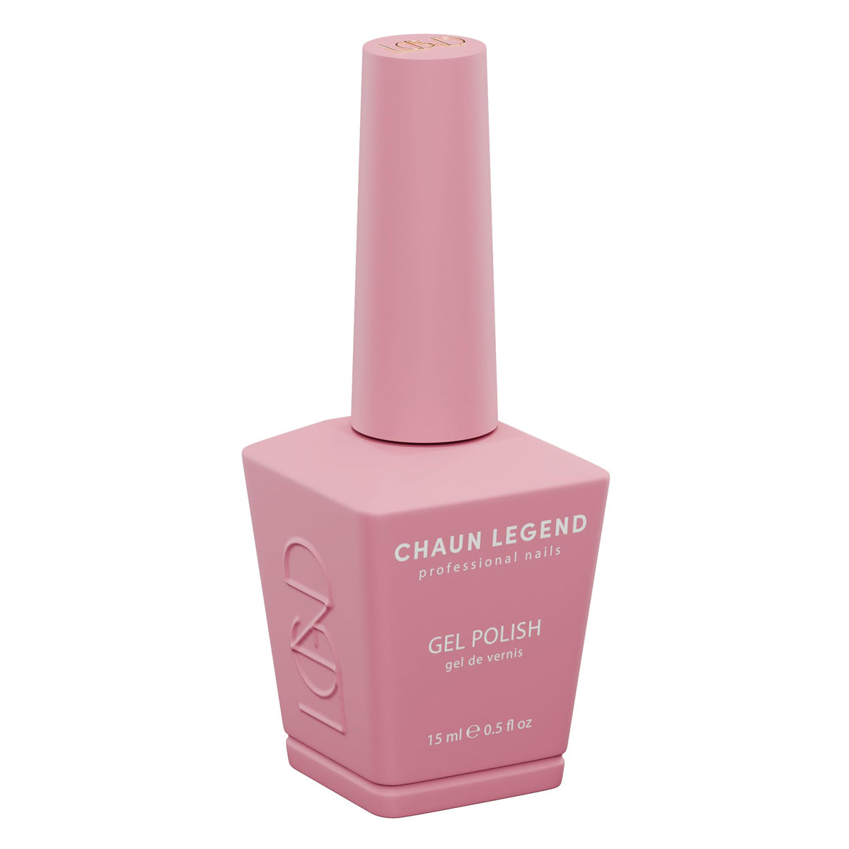 Chaun Legend Baby Doll pink nail polish bottle delivering bold color for stylish manicures.
