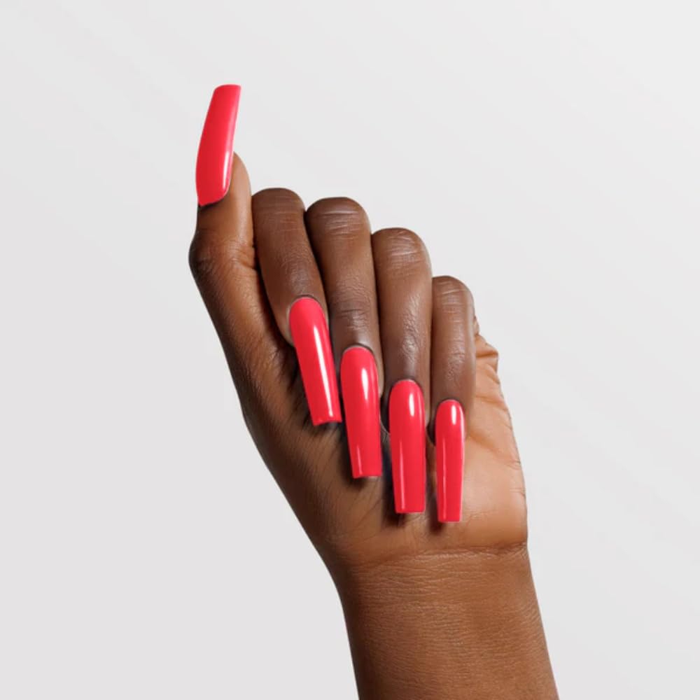 Summer-ready Berry Bloom manicure on natural nails.