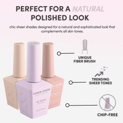 Chaun Legend Gel Nail Polish Hush Little Blush curing under lamp for salon-grade durability.