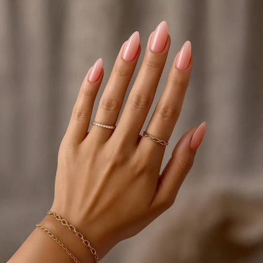 Chaun Legend Gel Nail Polish Hush Little Blush pigmentation visible for rich color with one coat.