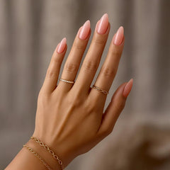 Chaun Legend Gel Nail Polish Hush Little Blush pigmentation visible for rich color with one coat.