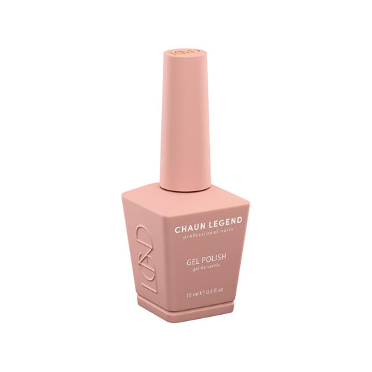 Chaun Legend Gel Nail Polish LG5126 swatch shows beige-pink hue for a subtle, versatile look.