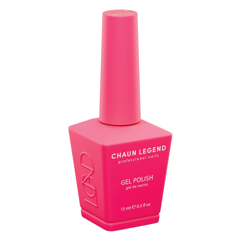 Chaun Legend In Your Dreams hot pink gel polish bottle for bold color