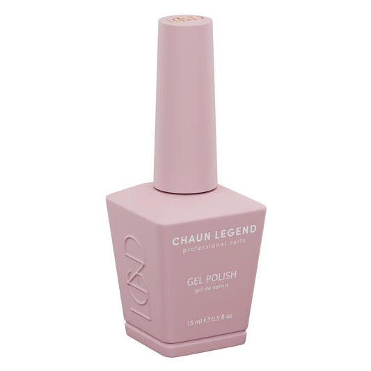 Chaun Legend On Cloud 9 soft pink gel polish bottle close-up for creamy coverage