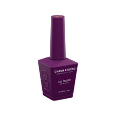 Chaun Legend Poison Plum gel polish bottle shows bold color for salon-grade nails