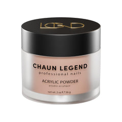 Chaun Legend Runway warm peachy nude nails for everyday elegance