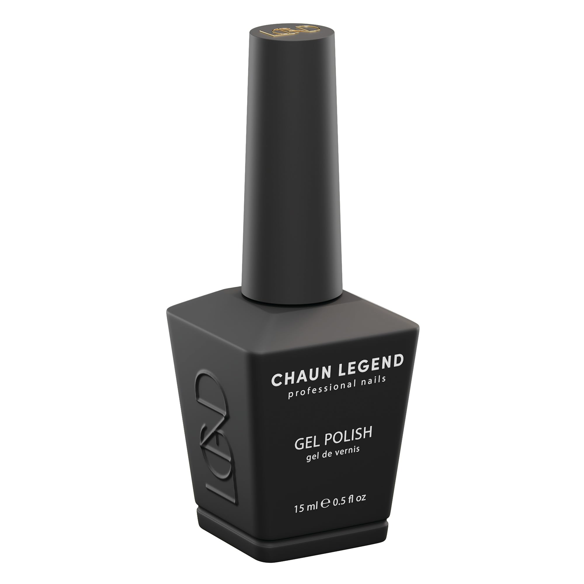 Chaun Legend UV gel polish bottle close-up showing rich pigmentation and glossy finish.