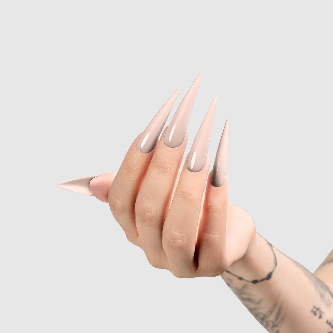 Chaun Legend UV Gel Nail Polish swatch demonstrates buildable coverage for natural to French nails.
