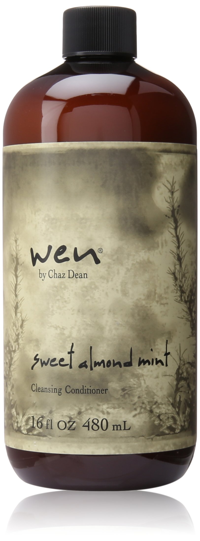 Chaz Dean WEN Sweet Almond Mint bottle showing a hydrating cleanse for all hair types