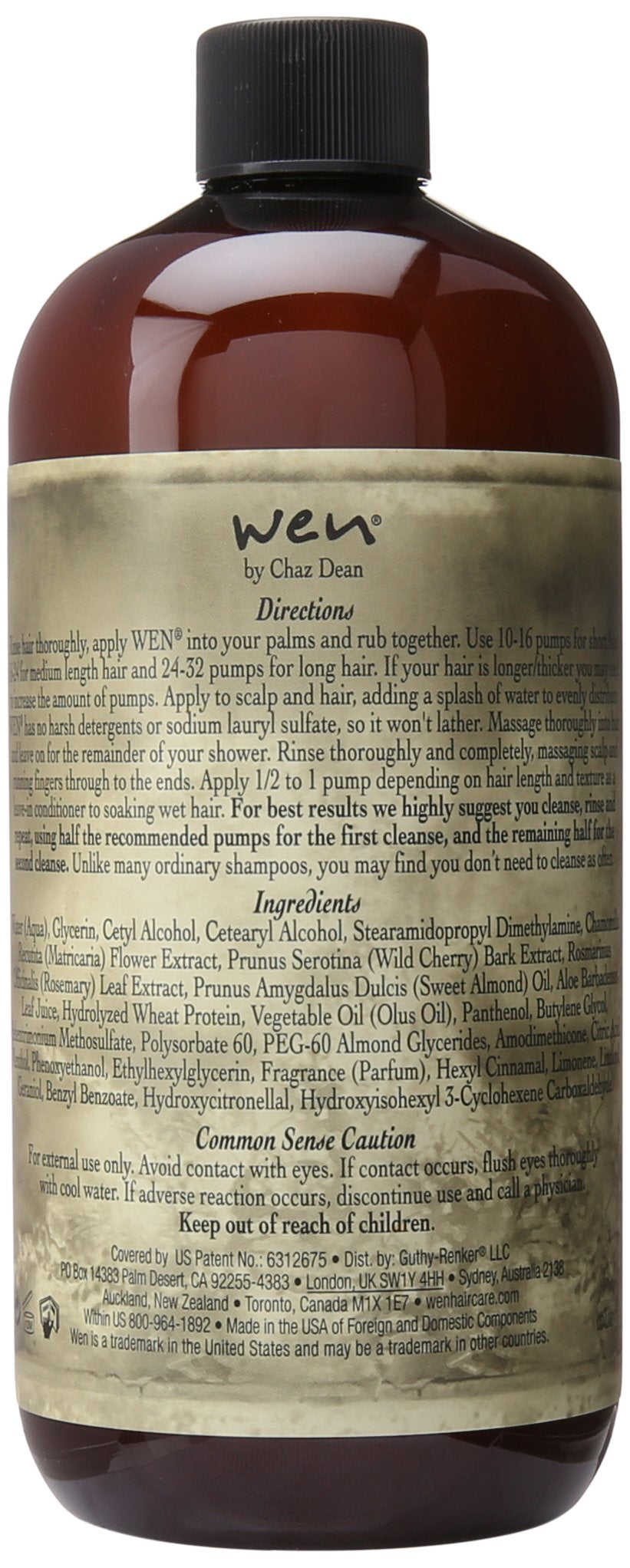 Chaz Dean WEN Sweet Almond Mint pour image highlighting a light yet thorough cleanse