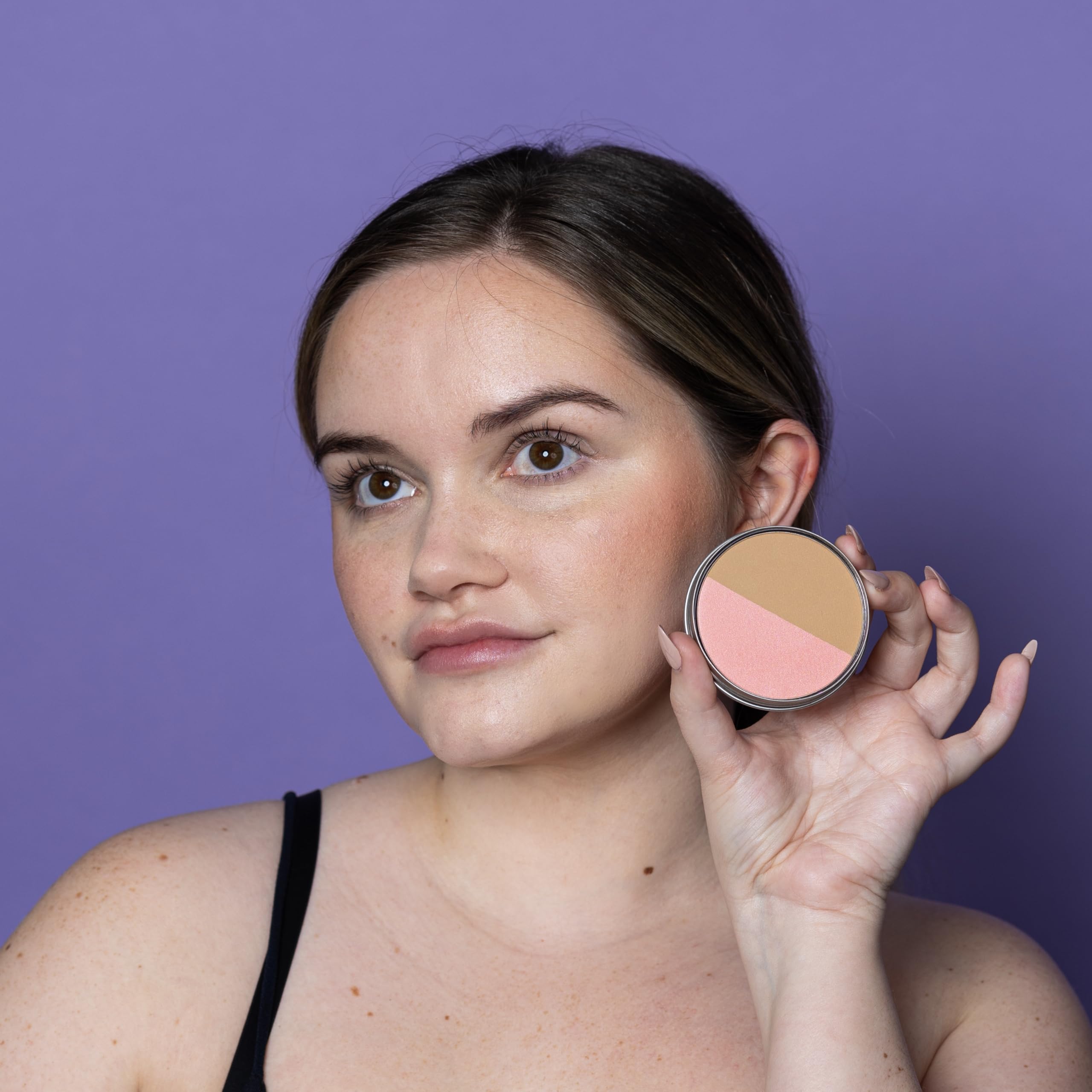 Cheekbone Balance multi-use compact works as blush, bronzer, or contour
