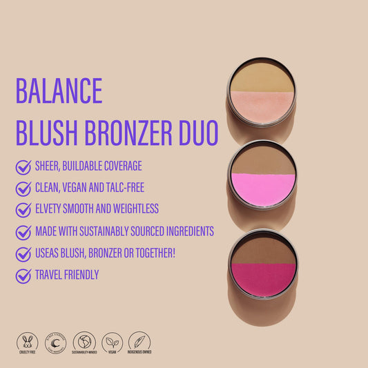 Cheekbone Balance soft-matte finish swatch shows seamless blending.