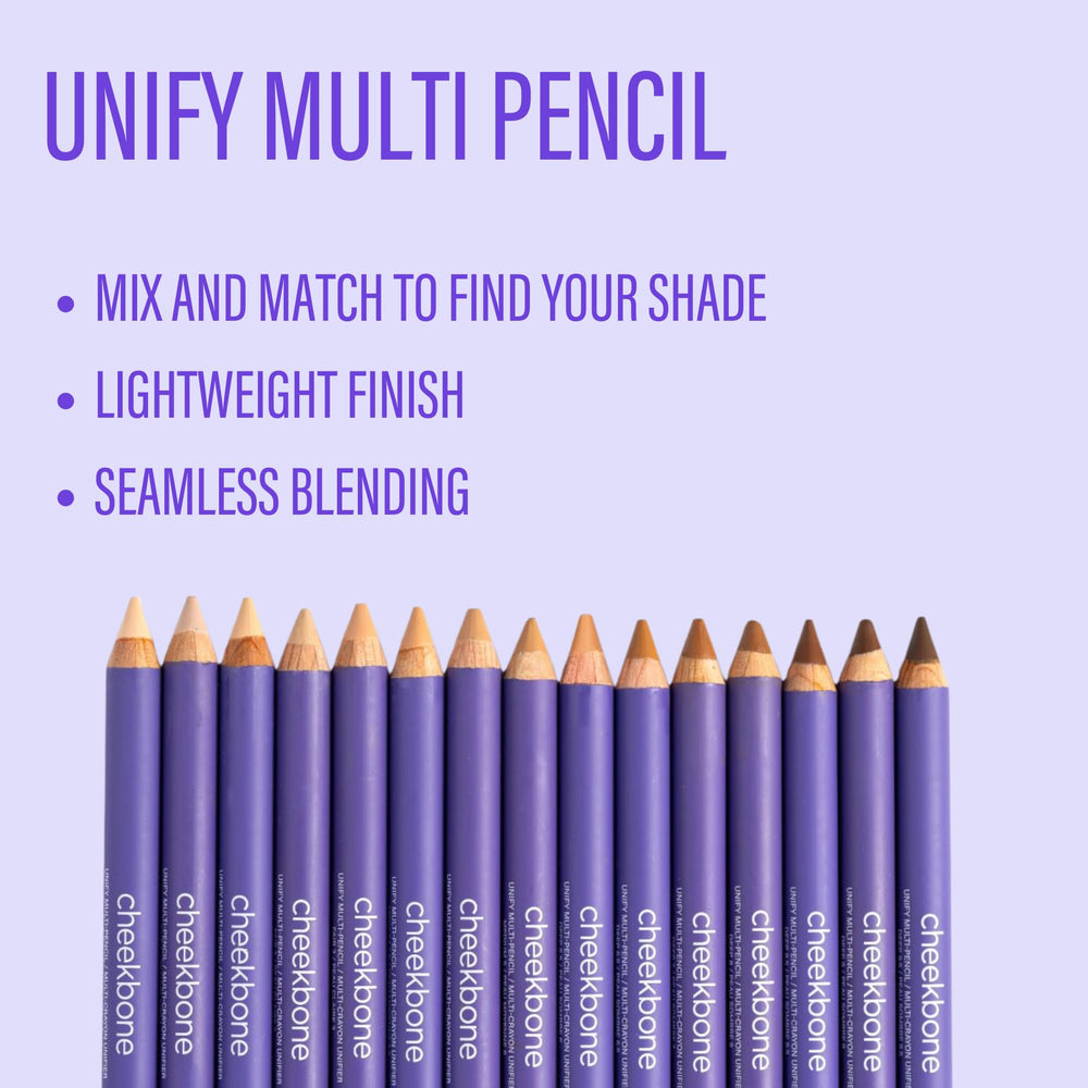Cheekbone Unify Complexion Pencil shade Deep 8 swatch on skin for natural concealment