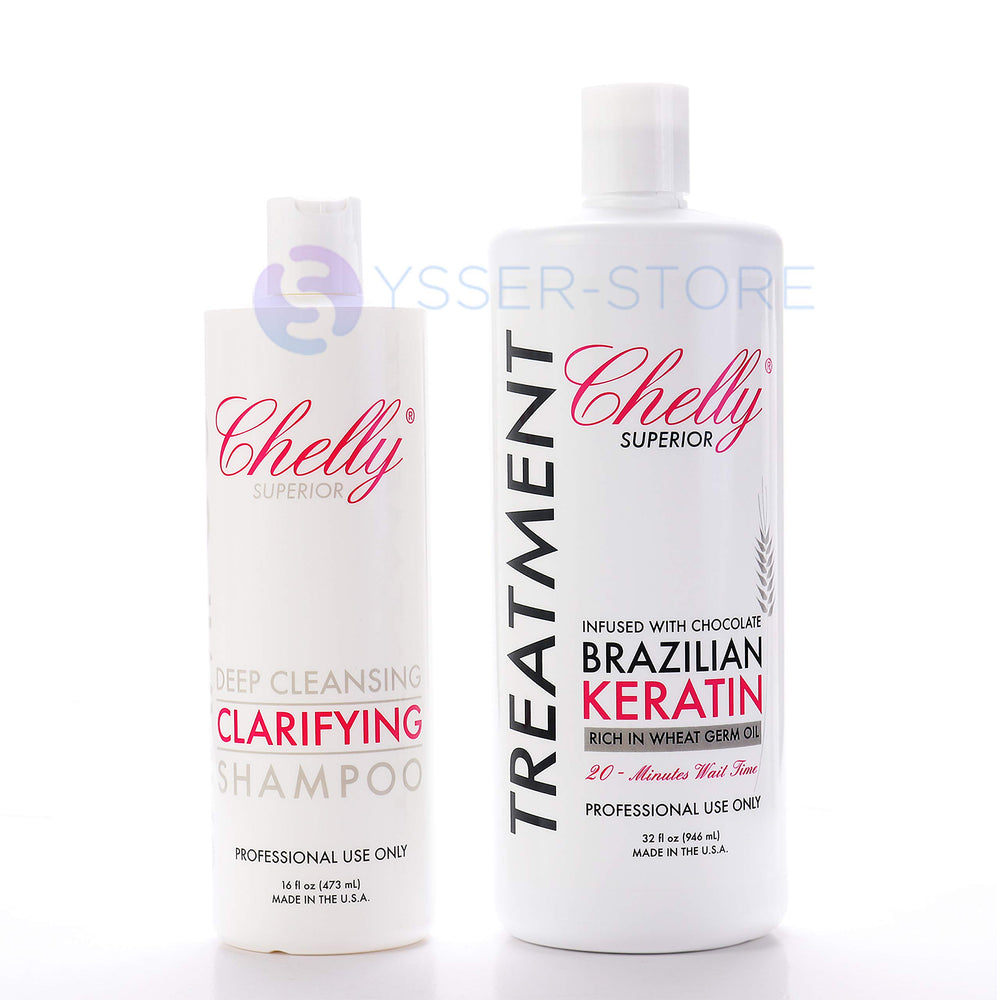 CHELLY Clarifying Shampoo bottle cleans buildup for smoother, healthier hair